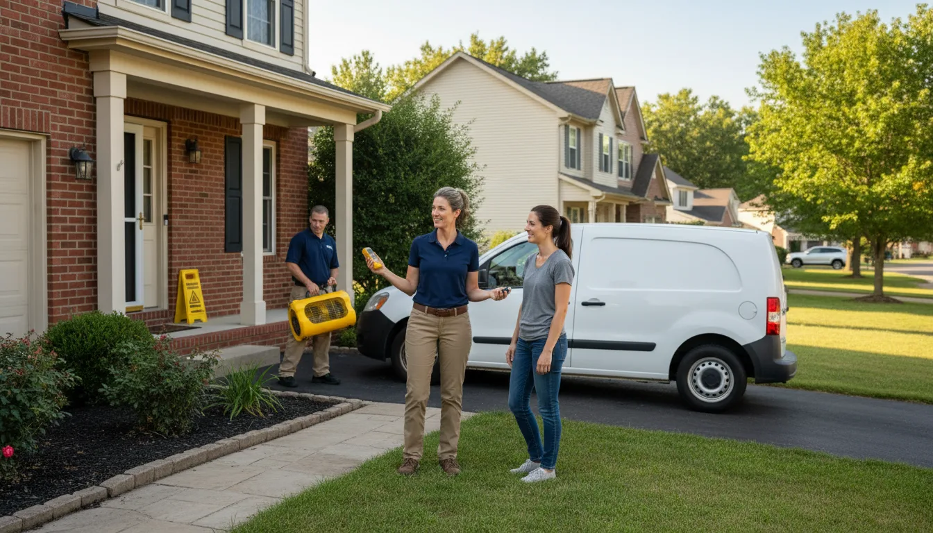 Residential water damage restoration in Deerbrook, WI